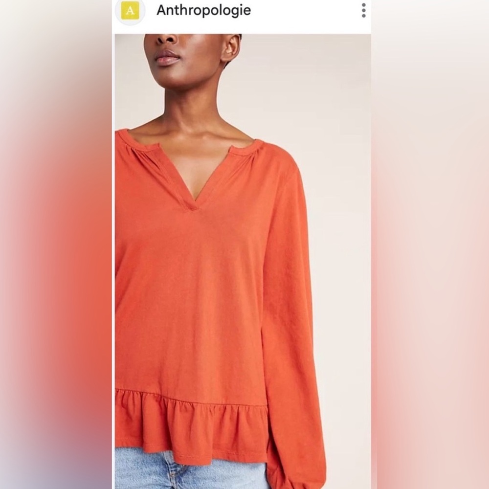 NWT $68 Anthropologie Maeve Annetta Long Sleeve Top
